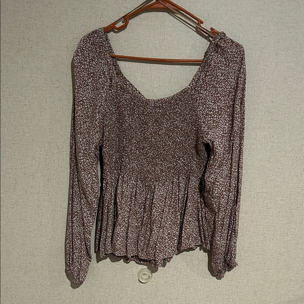 Japna Brown Floral Blouse - Picture 4 of 5